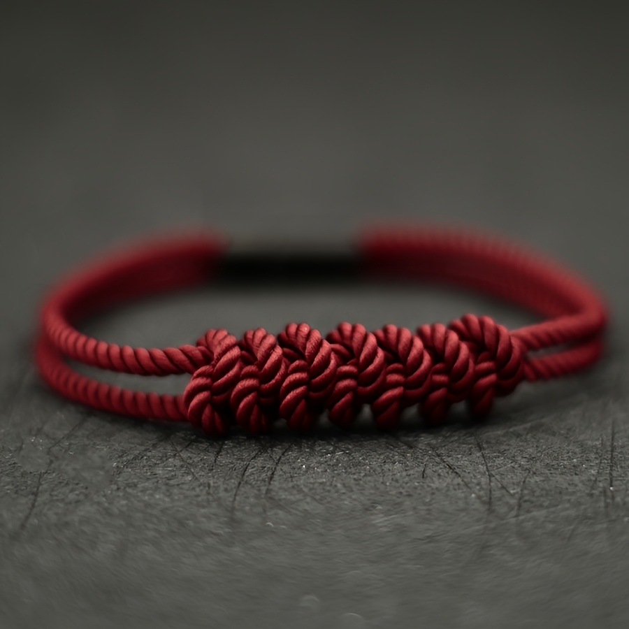 Two-Tone Dragon-Patterned Braided Bracelet for Casual Wear